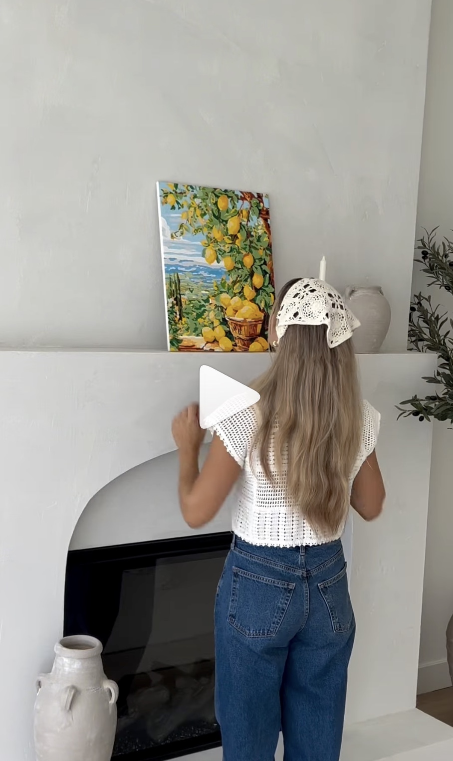 Lifestyle shot of the painting in the home